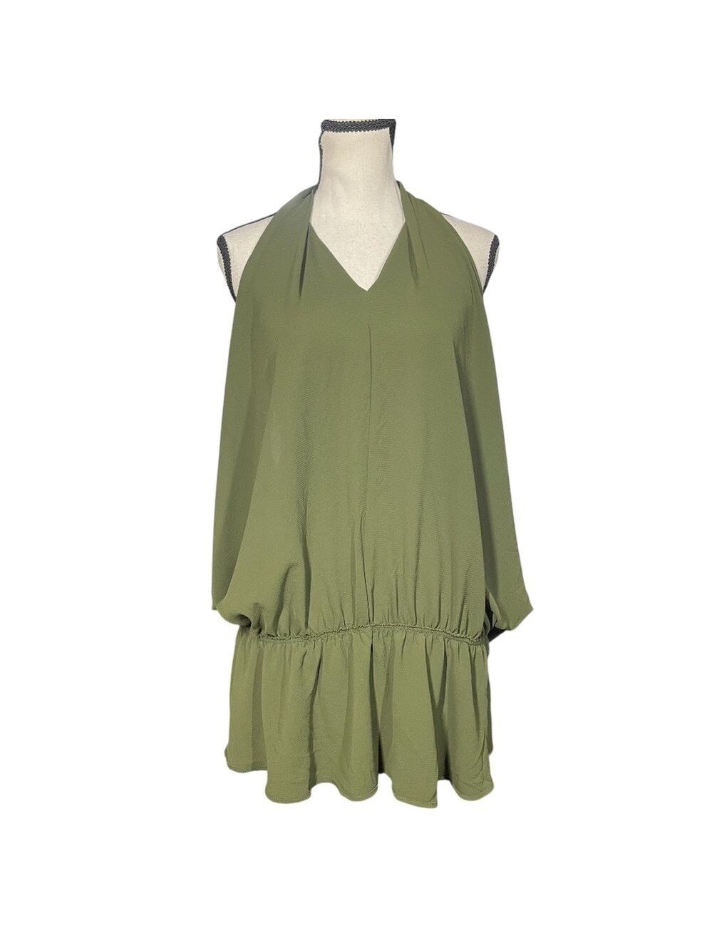 Peplum Halter Top
